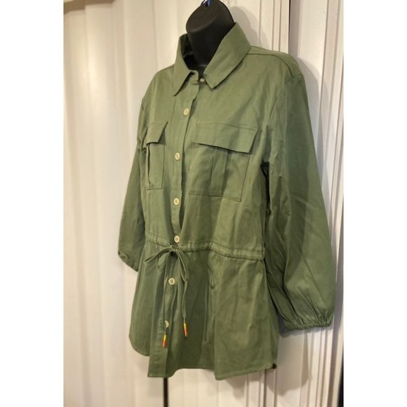 Jacket sweater cardigan green coat new boho - Picture 5 of 12